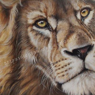 Lion acrylique