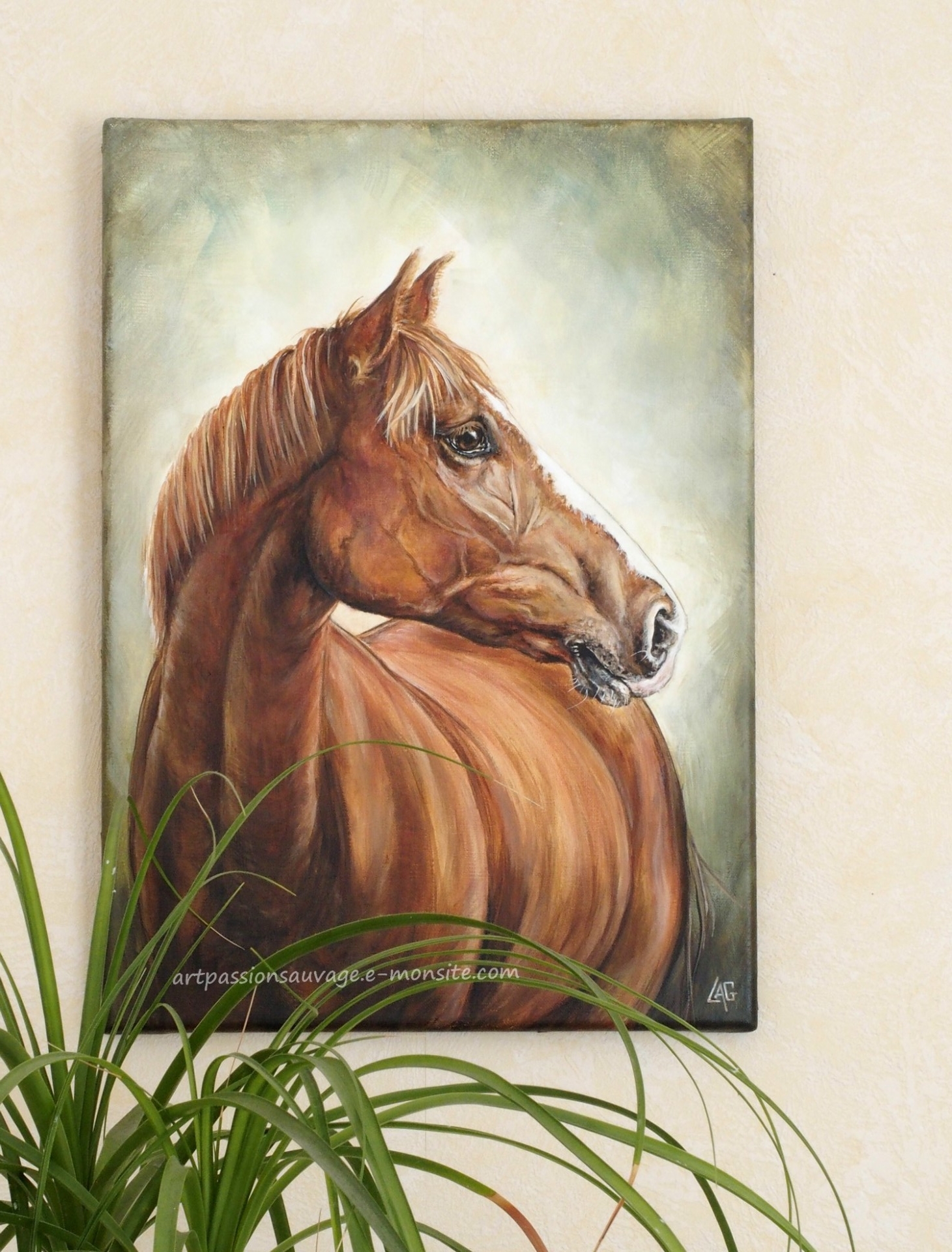 Portrait cheval alezan