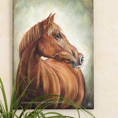 Portrait cheval alezan