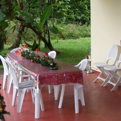 Notre terrasse en Guyane pour Noël !