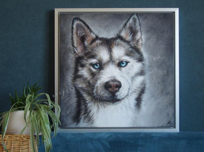 Husky peinture acrylique