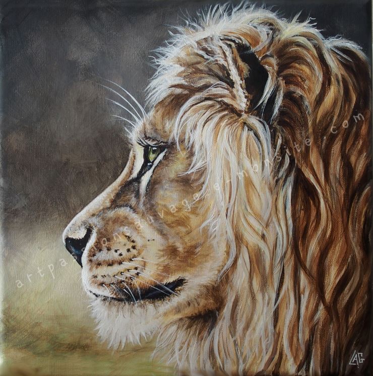 Profil lion 30x30