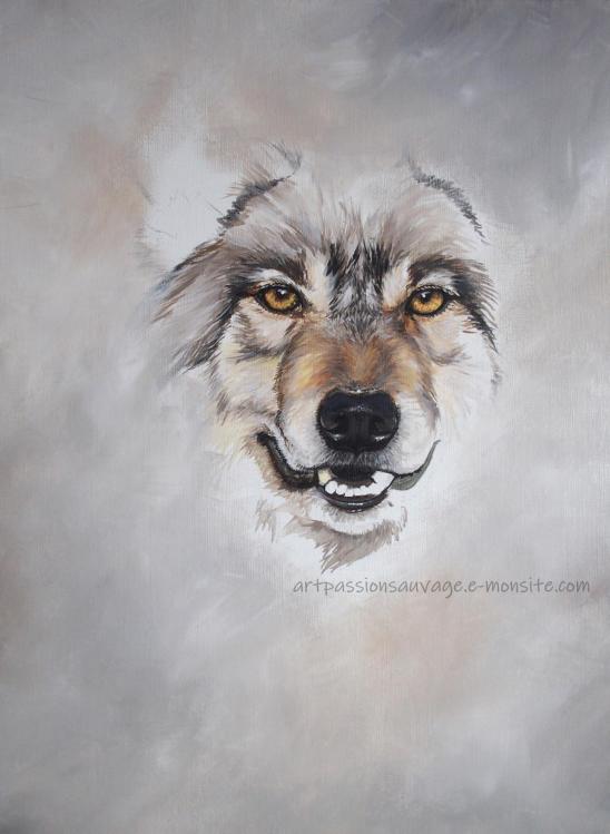 Wolf  painting