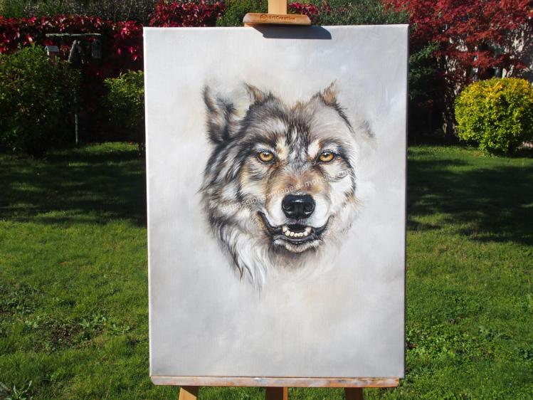 Loup peinture