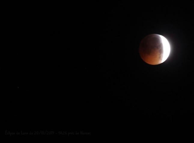 Eclipse de lune 21 01 2019
